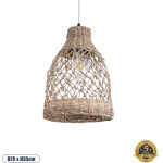 GloboStar ECUADOR Boho �������� ��������� ������ �������� 1 x E27 AC220-240V IP20 - �25 x �35cm - ���� Seagrass - ���� ������ ������� - (02118)