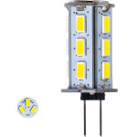 GloboStar ����� LED G4 SMD 5630 5W 600lm 320� DC 12-24V IP20 �1.8 x �4.3cm ����� ����� 6000K Dimmable - 2 ������ ������� - (76133)