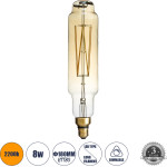 GloboStar ����� LED Long Filament E27 BTT80 BANANAS ������� 8W 720lm 360� AC 220-240V IP20 �7.8 x �34.5cm Ultra ����� ����� 2200K �� ���� ����� - Dimmable - 3 ������ ������� - (99168)