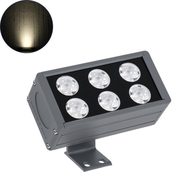 GloboStar FLOOD-DANY ��������� Wall Washer ��� ������� ������� LED 24W 2280lm 5� DC 24V ��������� IP65 �16 x �9.5 x �7.5cm ������ ����� 4500K - ���� ������� - 3 ������ ������� - (90376)
