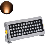 GloboStar FLOOD-HENA ��������� Wall Washer ��� ������� ������� LED 48W 4080lm 30� AC 220-240V ��������� IP67 �39 x �6 x �17cm ������������� ��������� 2200K - ����� - 3 Years Warranty - (90446)