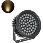 GloboStar FLOOD-NEVA ��������� Wall Washer ��� ������� ������� LED 54W 4860lm 30� DC 24V ��������� IP65 �24.5 x �24.5 x �14.7cm ����� ����� 3000K - ���� ������� - 3 ������ ������� - (90398)
