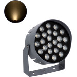 GloboStar FLOOD-NIGMA ��������� Wall Washer �� ������������� ������ ��� ������� ������� LED 24W 2160lm 30� DC 24V ��������� IP65 L15 x W15 x H9.1cm ����� ����� 3000K - ���� ������� - 3 Years Warranty - (90378)