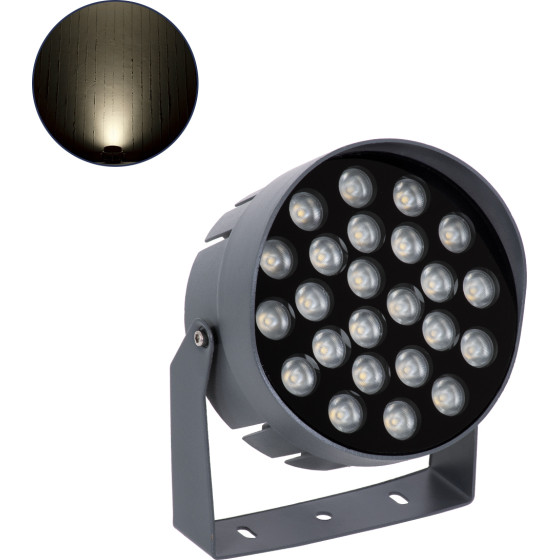 GloboStar FLOOD-NIGMA ��������� Wall Washer �� ������������� ������ ��� ������� ������� LED 24W 2280lm 30� DC 24V ��������� IP65 L15 x W15 x H9.1cm ������ ����� 4500K - ���� ������� - 3 Years Warranty - (90379)