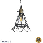 GloboStar FLOWER IRON RUST Vintage �������� ��������� ������ �������� 1 x E27 AC220-240V IP20 - �10 x �20cm - ����� ��������� ������ - (01181)