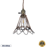 GloboStar FLOWER IRON RUST Vintage Industrial �������� ��������� ������ �������� 1 x E27 AC220-240V - �10 x �20cm - ���� ������� ��������� ������ - (01180)