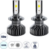 GloboStar H7 F2 Line KIT ������� �������� ����������� & �������� 3rd Generation Can-Bus Series LED CREE CXB COB 30/60W 7000lm DC 12V ��������� IP65 ����� ����� 6000K - (82023)