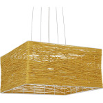 GloboStar INCASS Vintage �������� ��������� ������ �������� 5 x E27 ���� ������ Rattan �40 x �40 x �22.5cm - (01629)