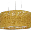 GloboStar INCASS Vintage �������� ��������� ������ ������� 3 x E27 ���� ������ Rattan �40 x �22cm - (01630)