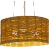 GloboStar INCASS Vintage �������� ��������� ������ ������� 3 x E27 ���� ������ Rattan �40 x �22cm - (01630)