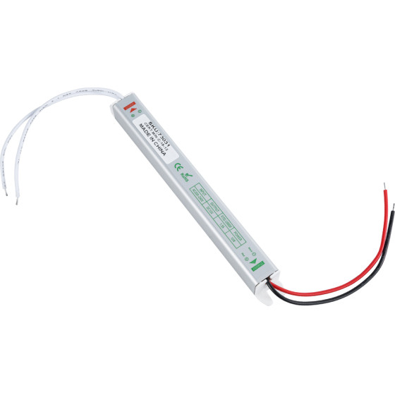 GloboStar ��������� ����������� PELV Ultra Slim ��� �������� LED 18W 1.5A - AC 220-240V �� DC 12V - IP20 �1.8 x �1.8 x �17.5cm - 3 ������ ������� - (73031)