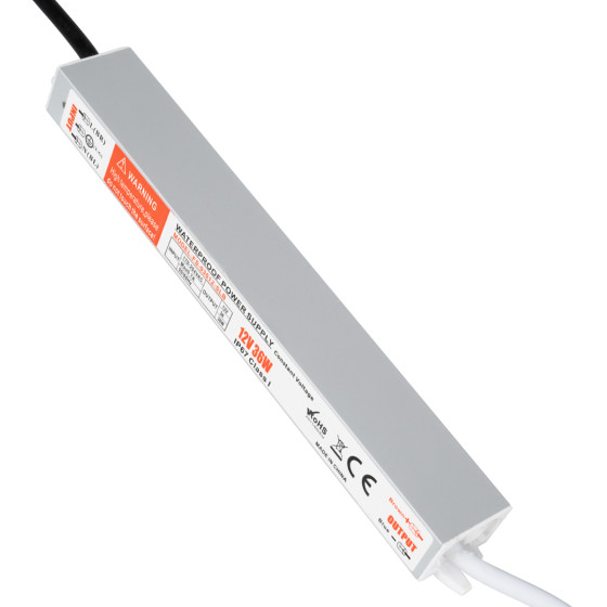 GloboStar ��������� ����������� SELV ��� �������� LED 36W 3A - AC 220-240V �� DC 12V - ��������� IP67 L22.1 x W3 x H2cm - 3 ������ ������� - (73051)