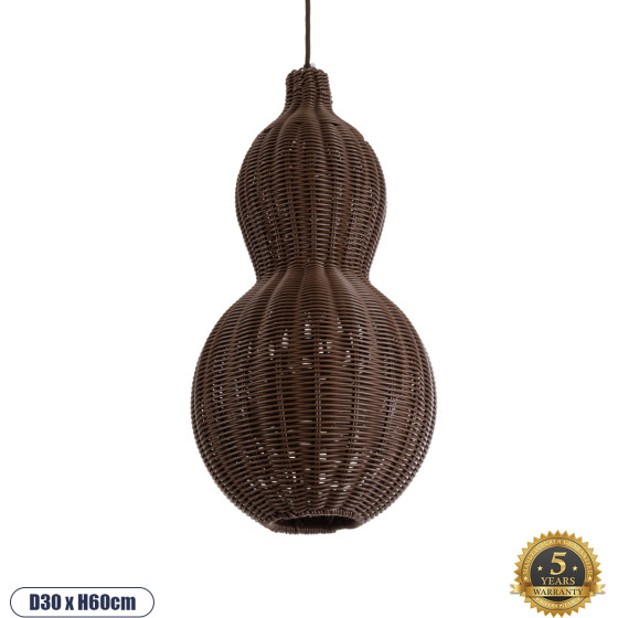 GloboStar KINGSTOWN Boho �������� ��������� ������ �������� 1 x E27 AC220-240V IP20 - �30 x �60cm - ���� ������ ������� ������ - (02169)