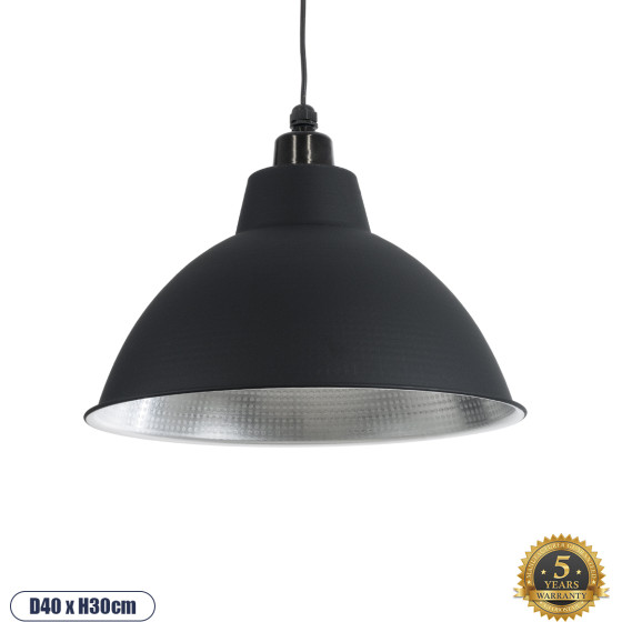 GloboStar LOUVE Vintage Industrial �������� ��������� ������ �������� 1 x E27 AC220-240V IP20 - �40 x Y30cm - ����� �� ����� ��������� ������� - (01176)