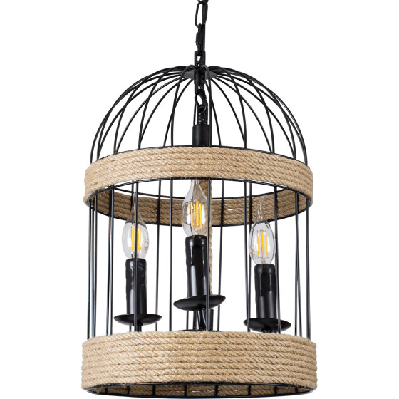 GloboStar MERLIN Vintage Industrial �������� ��������� ������ ������� 3 x E14 ����� ��������� �� ������ �28 x Y40cm - (00865)