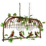 GloboStar NEST Vintage Industrial �������� ��������� ������ ������ 2 x E27 ���� ������� ��������� ������ �73.6 x �37.5 x Y38.5cm - (01645)