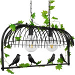 GloboStar NEST Vintage Industrial �������� ��������� ������ ������ 2 x E27 ����� ��������� ������ �73.6 x �37.5 x Y38cm - (01643)