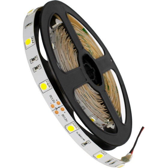 GloboStar ������ LED SMD 5050 5m 7.2W/m 30LED/m 792lm/m 120� DC 12V IP20 ����� ����� 6000K - (70010)