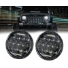 GloboStar ��� 2 x ������� JEEP WRANGLER 7 ������ ������� �������� H/L �� Ring Light DRL & ���� LED CREE CXB COB 75W 12000lm DC 10-30V ��������� IP67 ����� ����� 6000K - (85417)