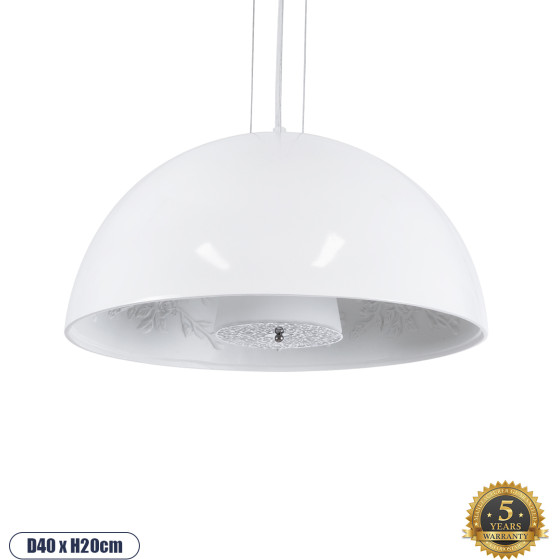 GloboStar SERENIA WHITE �������� �������� ��������� ������ �������� 1 x E27 AC220-240V - �40 x �20cm - ����� ������ ������� - (01152)