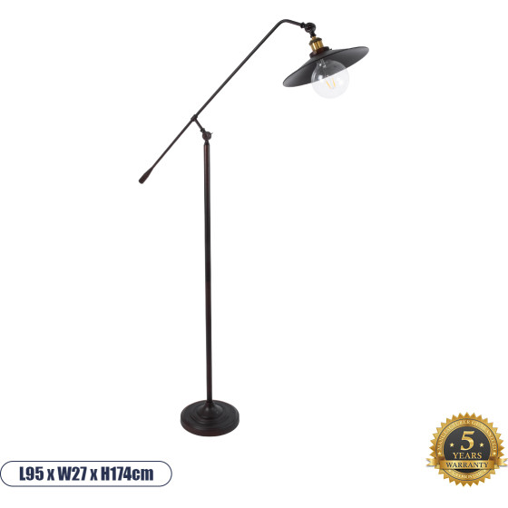 GloboStar SILENE Vintage ��������� ������� �������� 1 x E27 ������� ��������� ������� D30 x H194cm - (01243)