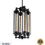 GloboStar TUBING Vintage Industrial �������� ��������� ������ �������� 4 x E27 AC220-240V - �27 x �47cm - ����� ��������� ������ - (01013)