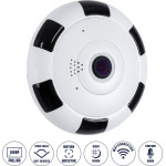 GloboStar ��������� IP Camera 1080P WiFi 360� ������ - ��������� ����� �� LED IR - ����� ���������� ������� - ��������� ������� - ��������� ���� - ����� ����� - (86027)