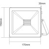 Aca BLACK LED SMD FLOOD LUMINAIRE IP66 50W GREEN 230V - (Q50G)