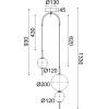 Aca �������� �/� LED 15W 3000K 1500LM AMELIA ����� ���/��+����� ����� D37XH130CM - (TNK323LED15P)