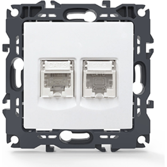 Aca PRIME ����� ��������� 1xRJ11 CAT3 IP20 & ����� ������� 1xRJ45 CAT6 UTP IP20 ����� - (1000113401)