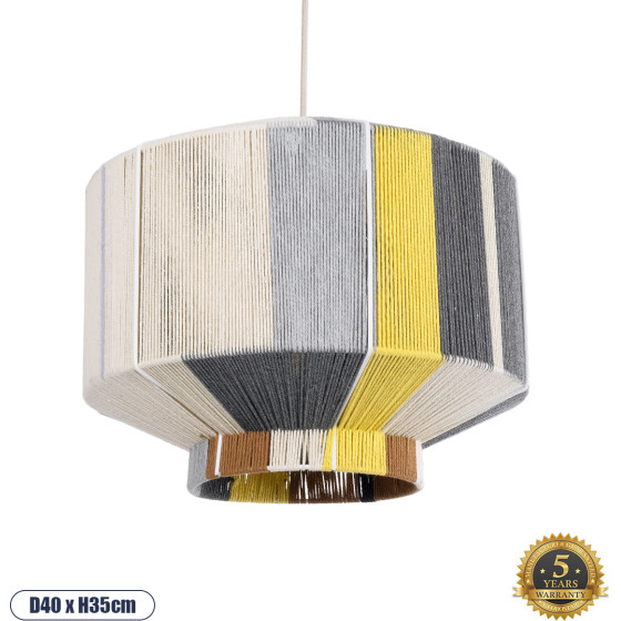 GloboStar Salerno Boho �������� ��������� ������ �������� 1 x E27 AC220-240V IP20 - �40 x �35cm - ��� �� ������� ��� ���� - ���� �� ��� ����������� ����� ���� ������ ��������� ������ - (02388)