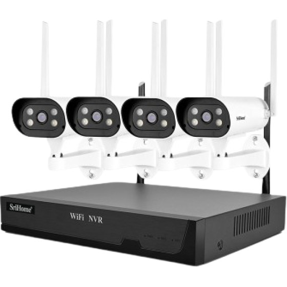 SriHome 2MP 8-Channel Wireless Video Recorder With 4 Ip Cameras - (NVS001-4IPC037)