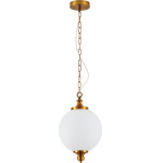 Homelighting SE21-AB-25 Locke Antique Brass Pendant & Opal Glass E2 - (77-8218)