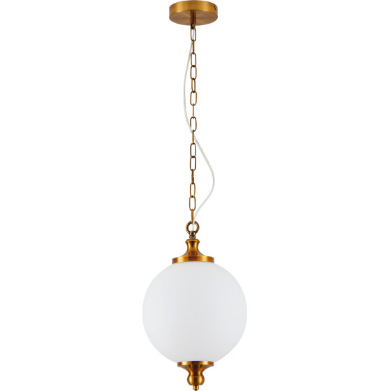 Homelighting SE21-AB-25 Locke Antique Brass Pendant & Opal Glass E2 - (77-8218)