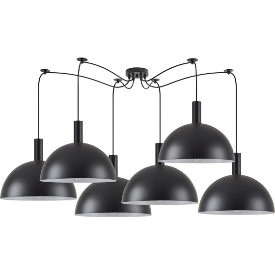 Homelighting SE21-BL-4-BL6-MS40 Adept Tube Black Metal Shade Pendant+ - (77-8498)