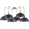 Homelighting SE21-GM-4-BL6-MS50 Adept Tube Gold Matt Pendant Black Metal Shade+ - (77-8593)