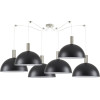 Homelighting SE21-NM-4-NM6-MS40 Adept Tube Nickel Matt Pendant Black Metal Shade+ - (77-8407)