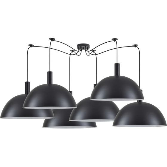 Homelighting SE21-BL-4-BL6-MS50 Adept Tube Black Metal Shade Pendant+ - (77-8502)