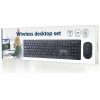 Gembird Wireless Desktop Set Us Layout Black - (KBS-WCH-04)