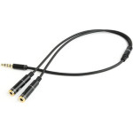 Cablexpert 3,5mm Audio + Microphone Adapter Cable 0,2m Metal Connectors - (CCA-417M)