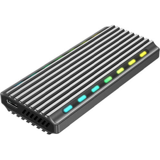 Gembird USB3,1 Enclosure For M.2 Nvme Drives Backlighted Aluminum - (EE2280-U3C-03)