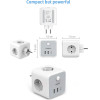 Tessan 6 In 1 Powercube Socket 3xSCHUKO, 2xUSB, 1xTYPE-C - (TS-301-DE-C)