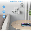 Tessan 6 In 1 Wall Socket 3xSCHUKO, 2xUSB, 1xTYPE-C - (TS-323-C)