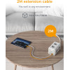 Tessan 9 In 1 Cuboid Power Strip 6xSCHUKO, 2xUSB, 1xTYPE-C, 2M Cable - (TS-306-C)