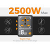 Tessan Universal Travel Adapter 2xUSB, 1xTYPE-C Max 15W - (TS-WTA01)