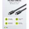 Goobay ������� USB-C USB4, 240W, 80Gbps, 16K/60Hz, 1.2m, ����� - (74376)