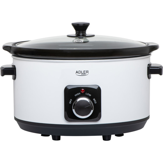 Adler Slow Cooker 5.8L White - (AD6413W)