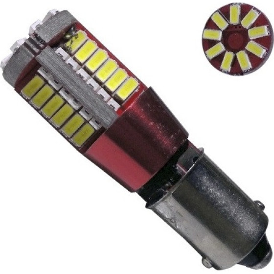 GloboStar BA9S - T4W ����� ����������� Can Led 57 Smd 3014 Can Bus 12 Volt 4.5W 460 Lm 360� ����� ����� 6000K - (55784)