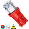 GloboStar T10 W5W ����� ����������� Led 5xSMD5050 1.3W 80lm 360� Dc 12-16V IP20 �1.2 x �2.7cm ������� - (81051)
