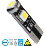 GloboStar T10 W5W ����� ����������� 2rd Generation Can-Bus Series Led 3 Smd 5050 2W 300lm 360� Dc 12V IP20 ����� ����� 6000K - (81088)